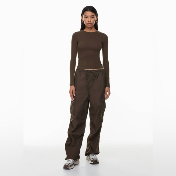 Aritzia Tna Sz XS Squad Pocket Parachute Pant Brown - Picture 4 of 15